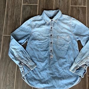 J Crew denim pop over shirt sz 8